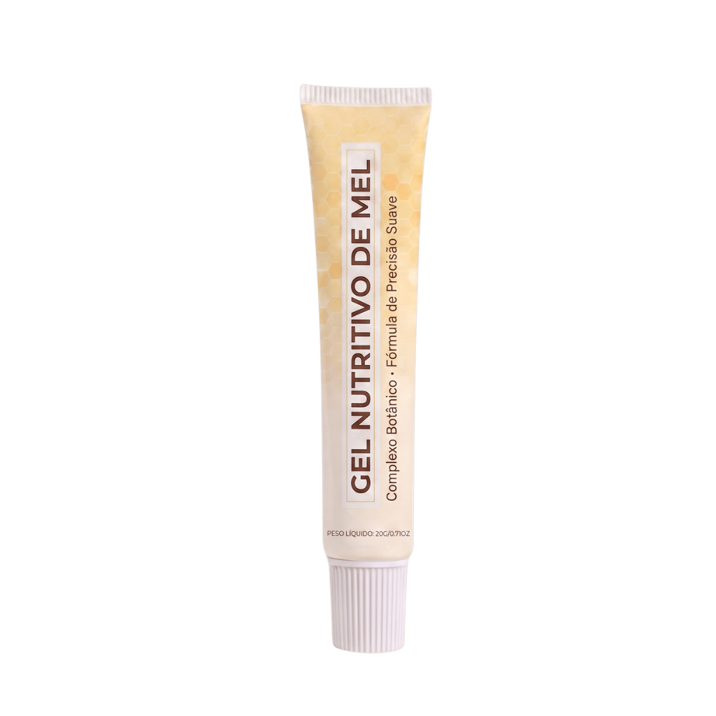 Gel Nutritivo de Mel em tubo, fórmula leve para pele fresca e suave, com benefícios de hidratação.