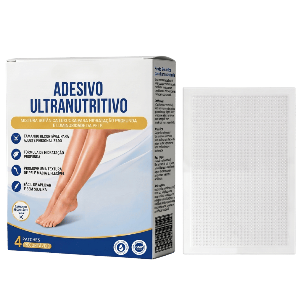 Adesivo Ultra Nutritivo para hidratação e nutrição profunda da pele em embalagem com 4 patches