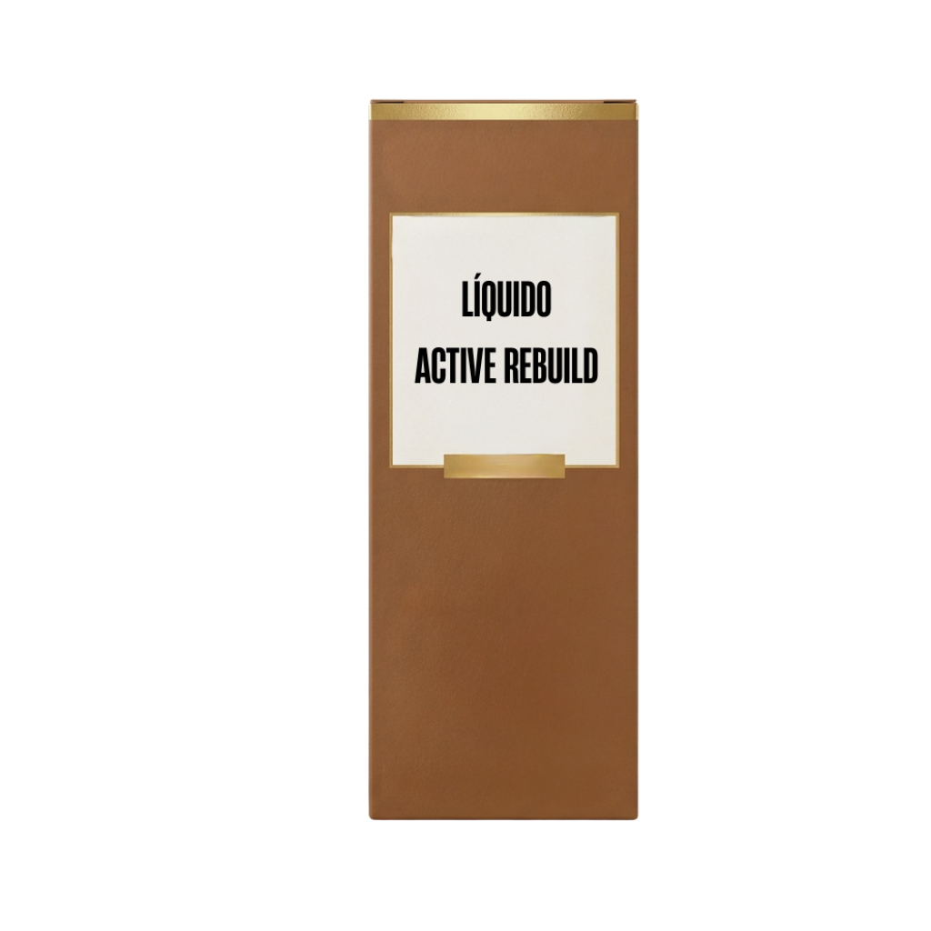 Líquido Active Rebuild, produto de beleza para cuidados diários com a pele.