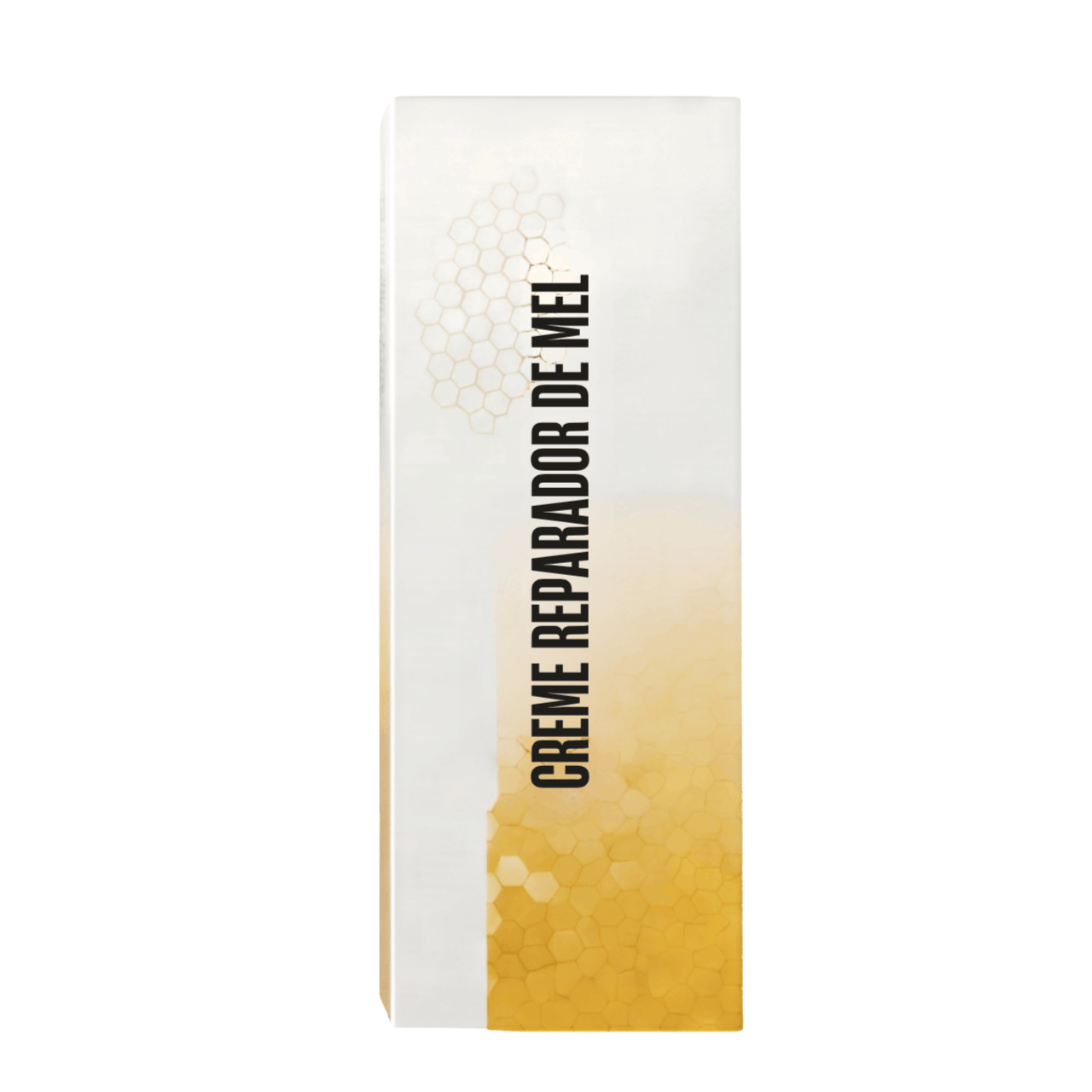 Embalagem do creme reparador de mel de luxo, ideal para cuidados diários da pele.
