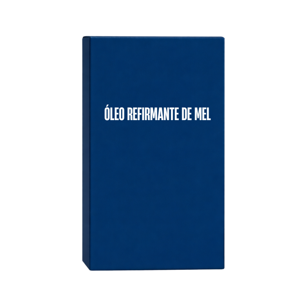 Embalagem do produto ÓLEO REFRIMANTE DE MEL, ideal para cuidados com a pele e hidratação.