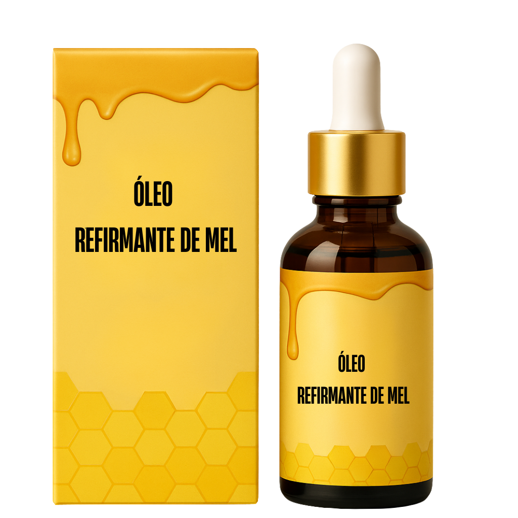 Óleo Refirmante de Mel em embalagem atraente, ideal para cuidados intensivos com a pele.