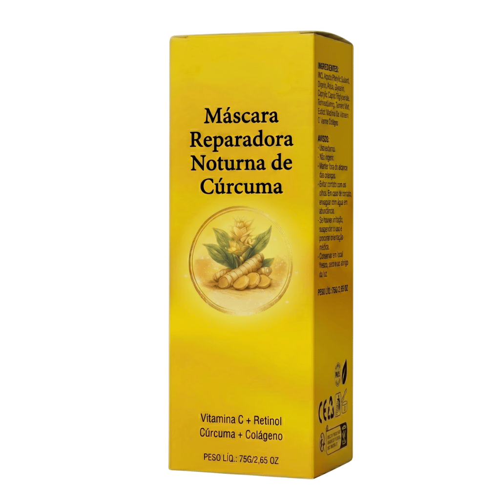Creme-máscara facial de cúrcuma de luxo