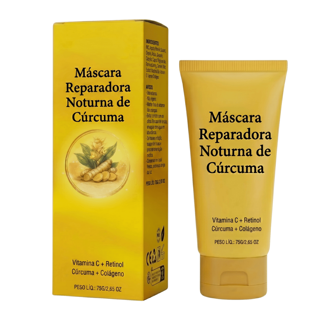 Creme-máscara facial de cúrcuma de luxo