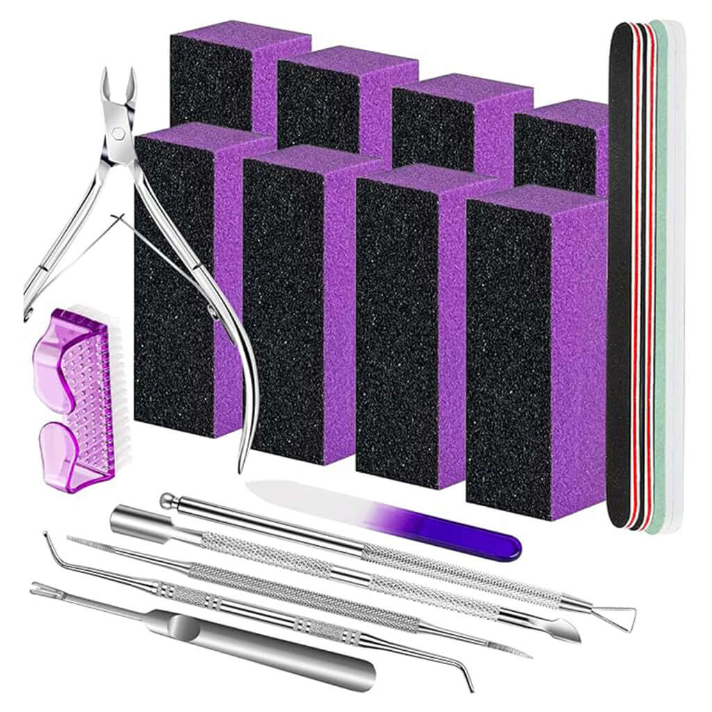 Pura Natureza – Kit de Lixas e Polidores de Unhas, ferramentas de cuidados para unhas, lixas e polidores de alta qualidade.