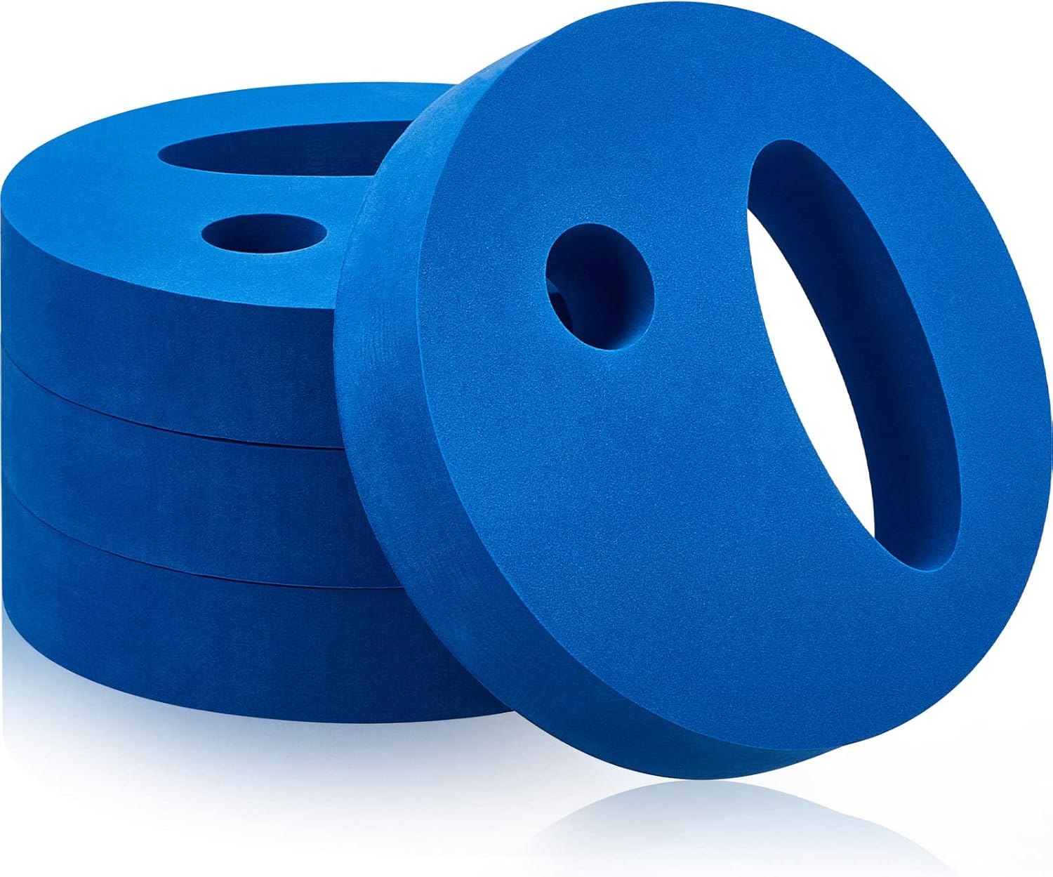Pura Natureza EquiBall exercício inflável azul empilhado, ideal para treino de força e equilíbrio.