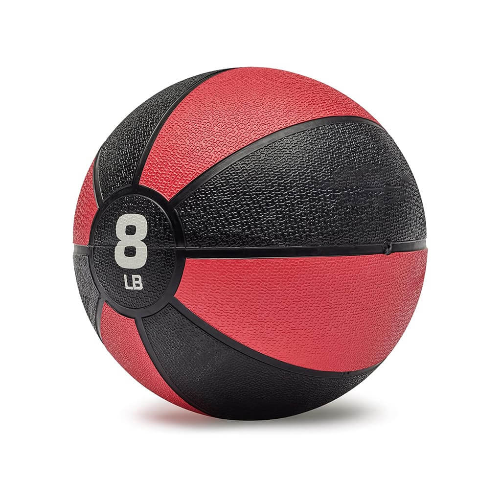 Pura Natureza Bola de Força em design vermelho e preto, ideal para exercícios de corpo inteiro e treinos funcionais.