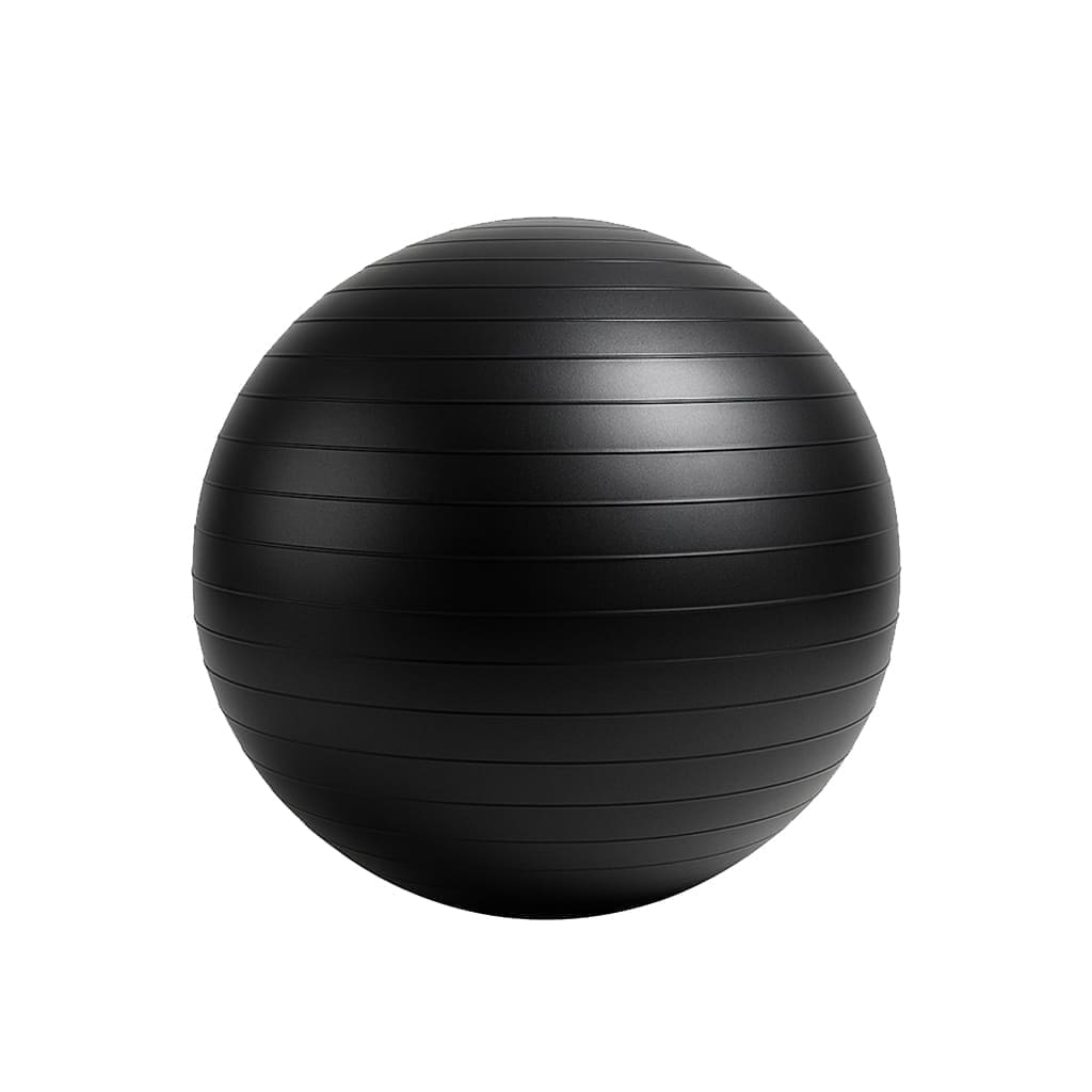Pura Natureza EquiliBola, bola de estabilidade preta para treinos de core, yoga e pilates.