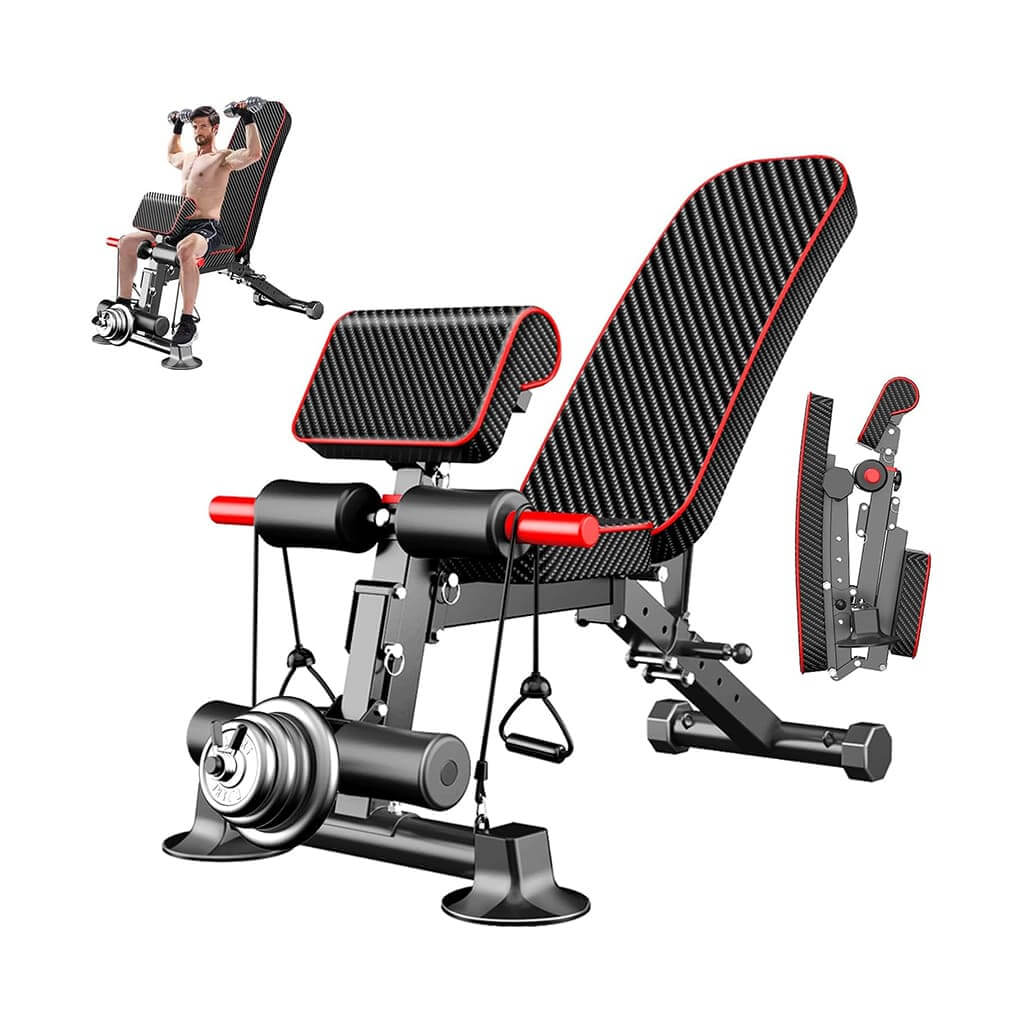 Pura Natureza EquilíbrioBench dobrável e ajustável para exercícios em casa, promovendo equilíbrio e força.