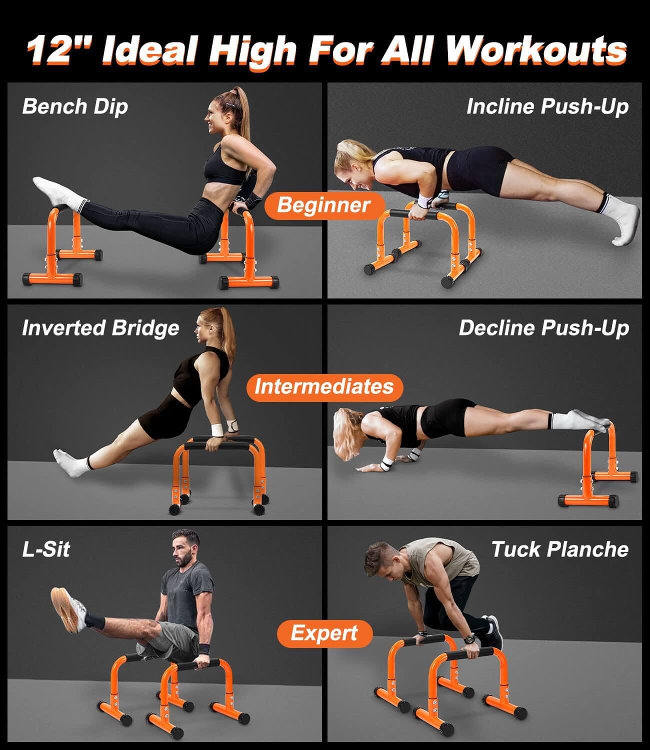 Pura Natureza ForçaZen various calisthenics exercises for strength training on parallel bars